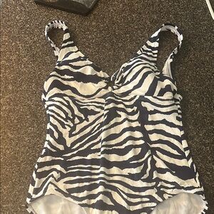 Tommy Bahama Black and White Bodysuit Swimwear